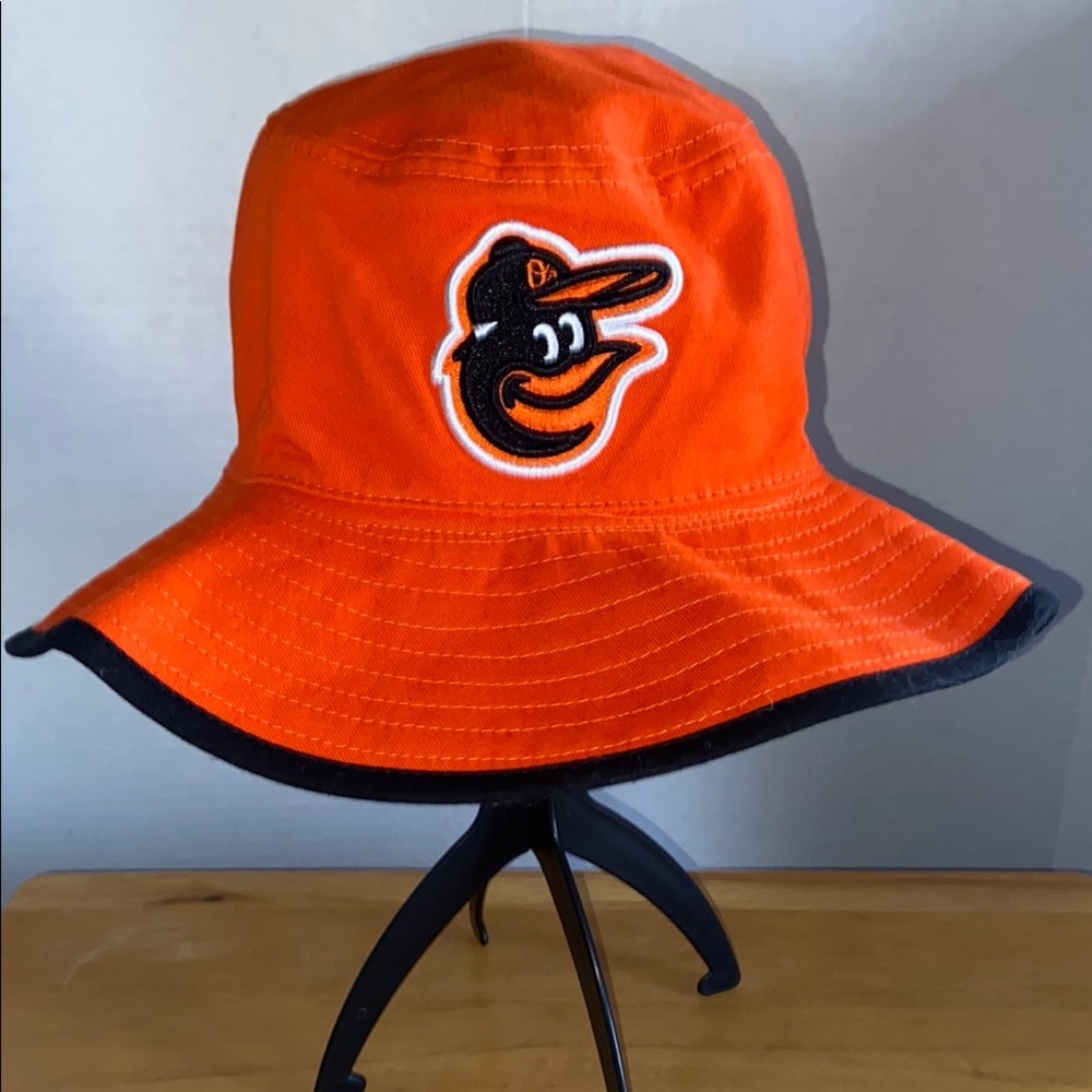 Baltimore Orioles Reversible Orange/white Miller Lite Bucket Hat